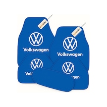 Volkswagen Logolu Mavi Oto Halı Paspas Seti 5 Parça Araca Özel Şık Ve Kaymaz Zemin Koruma