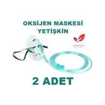 Oksijen Solunum Maskesi Haznesiz Yetişkin Maske (2 Adet)