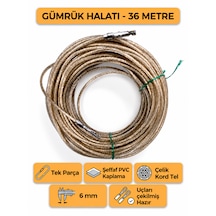 Tır Dorse Kamyon Konteyner Gümrük Halatı Galvanizli Çelik Tel 36 Metre 6mm