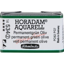 Schmincke : Horadam Aquarell Artist Sulu Boya : Tam Tablet : Seri 2 534 Permanent Green Olive