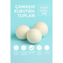 3 Adet Doğal Yün Keçe Kurutma Topu Çamaşır Kurutma Makinesi Kırışıklık Azaltıcı Tr Diğer