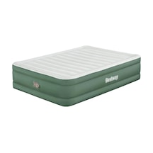 Bestway 69646 Toughlite Tpu Çift Kişilik Dahili Pompalı Şişme Yatak 2.03m X 1.52m X 46 Cm Yeşil