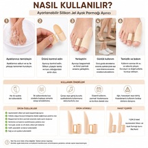 Ayarlanabilir Silikon Jel Ayak Parmağı Ayırıcı Halluks Valgus Destekleyici Bunyon Düzeltici Ayak Başparmağı Ayırıcı Yumuşak Ve Esnek Jel Tasarım Günlük Ayak Bakımı İçin 1 Çift Bej Renk