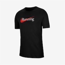 Nike U Nk Dri-fıt Tee Hbr Erkek Koşu Tişörtü SIYAH
