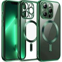 Newface Apple İphone 12 Pro Kılıf Kross Magneticsafe Kapak - Koyu Yeşil