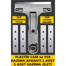 Plastik Cam Kazıma Aparatı - Cam Kazıma Jileti - Yer Kazıma Jileti - 5 Adet