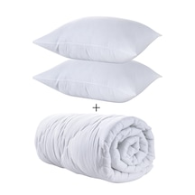 Microfiber Çift Kişilik Yorgan +2 Yastık Hediyeli