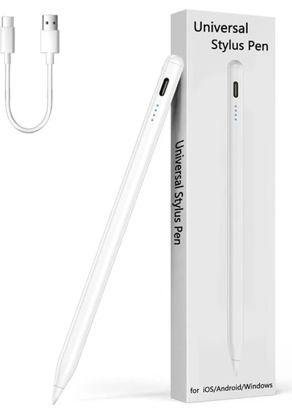 Universal Stylus Pen Şarjlı Dokunmatik Kalem Usb-c İos Android Windows Tablet Telefon Uyumlu 1 ADET