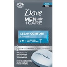 Dove Men Clean Comfort Yüz ve Vücut Sabunu 6 x 106 G