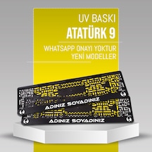 Atatürk 9 Plakalık, 2 Adet Premium Uv Baskı, Plakalıkhane