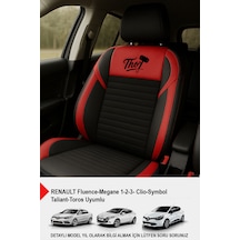 Thor Tay Tüyü Oto Koltuk Kılıfı Renault-fluence-megan 1-2-3-clio-symbol-taliant-toros Uyumlu Kırmızı