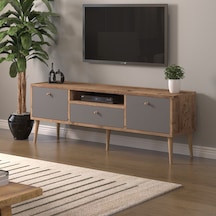 Mbes Mobilya Beyza Ahşap Ayaklı 140 Cm Atlantik -atrasit Tv Sehb