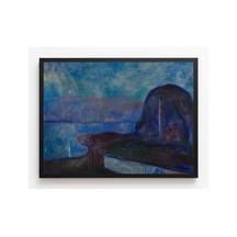 Modern Sanat Munch Yıldızlı Gece Çerçevesiz Poster 21x30 Cm A4 Tablo Modern Sanat Ekspresyonizm