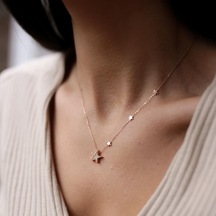 Taşlı Yıldız Kümesi Kolye