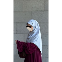 Qalortex Scarf Premium Jakarlı Mira B.boy Eşarp -buz