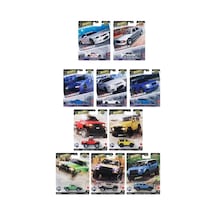 Hot Wheels Premium Modern Classic 4 + Hot Wheels Car Culture 2024 H Case Hw Off Road Çok Renkli