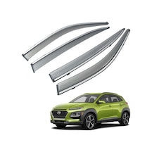 Hyundai Kona Mügen Cam Rüzgarlığı Kromlu Rüzgarlık Paslanmaz Kromlu 2015 Sonrası Füme Renk