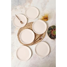 Krem Bloom Pasta Tabağı 24 Cm 6 Adet 030 Çok Renkli