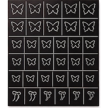 Airbrush Kelebek Desen Nail Art Şablonu Butterfly Effect Serisi