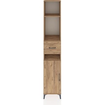 Hyperion Dolap 4 Raflı Tek Çekmeceli Tek Kapaklı 44x44x243 Ça... Çam