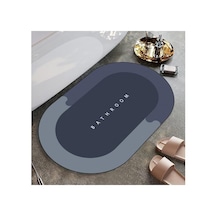Süper Su Emici Kaymaz Tabanlı Oval Banyo Paspası Diatom Banyo Lavabo Paspası Sihirli Su Emici Diyatom Paspas 60 X 39 Çok Renkli