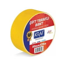 Çift Taraflı Bant, 50mm X 25m, Sarı Diğer