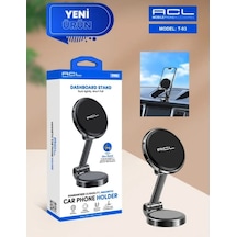 Acl T-93 Gösterge P. İçin,mıknatıslı, Çinko Metalli, Araç İçi Telefon Tutucu Siyah - Siyah