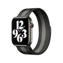 Newface Apple Watch 38mm Metal Mıknatıslı Kordon - Siyah-beyaz Açık Mor