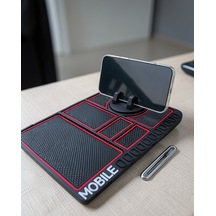 Araç Konsol Organizatörü Kaydırmaz Silikon Telefon Standlı Uczznumaratorpad-3 Diğer