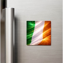 İrlanda Ireland Abstract Ülke Bayraklı Buzdolap Magneti - 9x9 Cm
