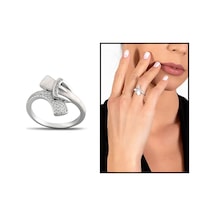 Sedef Taşlı "Belt" Tasarım Zirkon Taş Detaylı 925 Ayar Gümüş Kadı (500123217) Sedef Taşlı "Belt" Tasarım Zirkon Taş Detaylı 925 Ayar Gümüş Kadı (500123217)