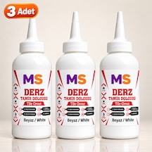 3 Adet Beyaz Hazır Derz Arası Tamir Dolgusu 220 Gr Fayans Seramik Mermer Yenileyici Yenileme Dolgu
