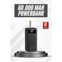 Flzdgnkr Hızlı Şarj 4 Çıkışlı Powerbank 60.000 Mah Tnabilir Dijital Göstergeli Çok Renkli