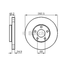 Bosch Fren Diski Ön 5D 282Mm Passat 96 00