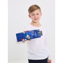 Smiggle Sonics Pop-out Kalem Kutusu , Çok Bölmeli Mavi
