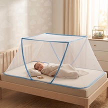 Portatif Bebek Ve Çocuk Sinek Koruyucu Cibinlik Tül 50x125 Cm - Katlanabilir Beşik Ve Yatak Tülü