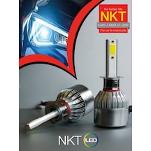 Nkt Led H3 Led Xenon Ampul 4400 Lm 6500 K Beyaz Işık Garantili
