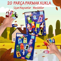 2 Set - 20 Parça Tox Meslekler ve Uçan  Hayvanlar Parmak Kukla T76