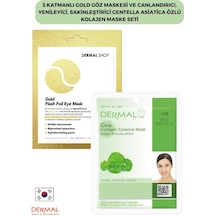 Dermal 3 Katmanlı Gold Göz Maskesi + Centella Asiatica Özlü Kolajen Maskesi