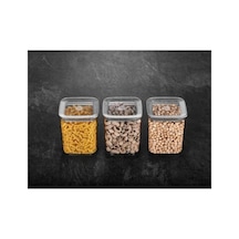 3 Adet 1000 Ml Kapasiteye Sahip Kare Saklama Kabı 0