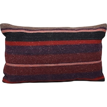 Zehra Abla Halı Yeni El Dokuma Dekoratif Lumbar Kilim Kırlent Yastık Kılıfı 6128