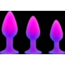 X-sense Parlak Pembe Jel Dokulu 3 Farklı Ölçüde Anal Plug Set