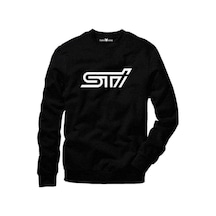 Tshirthane Subaru Sti Logo Sweatshirt Uzunkollu