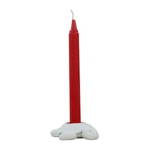 Mumluk Şamdan Tealight Ve İnce Mum Uyumlu Kaplumbağa Model - Beyaz