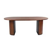 Zeno Oval Ahşap Bohem Yemek Masası 90x200 Ceviz Zeno Oval Ahşap Bohem Yemek Masası 90x200 Ceviz