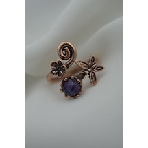 Stoneage Özel Tarasim Ametist  Yüzük Çok Renkli