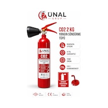 2 Kg Karbondioksit Cq2 Gazlı Yangın Söndürme Tüpü + Levha Kolay Montaj İkaz Tabelası