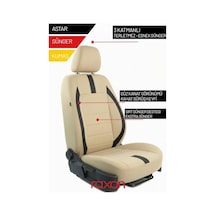 Opel Mokka Neptune Series 2+1 Uyumlu Tay Tüyü Oto Koltuk Kılıfı - Premium Şık Ve Konforlu Tasarım Krem