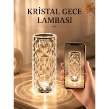 Kristal Dokunmatik Ve Kumandalı Masa Ve Gece Lambası Altın