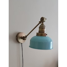 Mylights Turkuaz Aplik Cift Mafsalı Eskitme Kablolu Eskitme